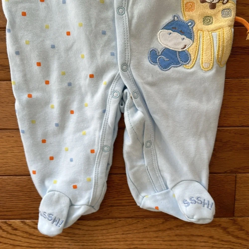 🦒 VITAMINS BABY Pajamas gender neutral boys girls 3 months giraffe onesie